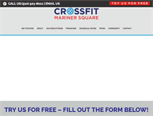 Tablet Screenshot of crossfitmarinersquare.com